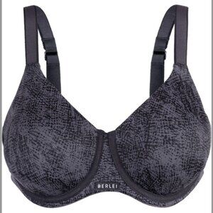 Berlei High Performance Wired Bra, Women's Size 36D - Black